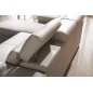 - Canapé d'angle convertible en cuir buffle italien 5 places, ALLURE, beige, angle gauche
