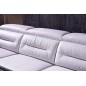 - Canapé d'angle relax en cuir buffle italien de luxe FUNRELAX, blanc et noir, angle gauche, 5 places - Canapé d'angle relax en cuir buffle italien de luxe FUNRELAX, blanc et noir, angle gauche, 5 places