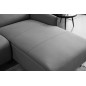 Canapé d'angle avec un relax électrique en cuir de buffle italien de luxe 6 places BOSTON gris foncé, angle droit Canapé d'angle avec un relax électrique en cuir de buffle italien de luxe 6 places BOSTON gris foncé, angle droit
