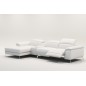 Canapé d'angle en cuir italien 5 places RELAXIA, blanc, angle gauche Canapé d'angle en cuir italien 5 places RELAXIA, blanc, angle gauche
