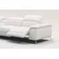 Canapé d'angle en cuir italien 5 places RELAXIA, blanc, angle gauche Canapé d'angle en cuir italien 5 places RELAXIA, blanc, angle gauche