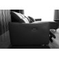 Canapé d'angle avec un relax électrique en cuir de buffle italien de luxe 6 places BOSTON noir, angle droit Canapé d'angle avec un relax électrique en cuir de buffle italien de luxe 6 places BOSTON noir, angle droit