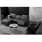 - Canapé d'angle avec un relax électrique en cuir de buffle italien de luxe 6 places BOSTON noir, angle gauche - Canapé d'angle avec un relax électrique en cuir de buffle italien de luxe 6 places BOSTON noir, angle gauche
