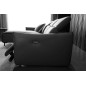 - Canapé d'angle avec un relax électrique en cuir de buffle italien de luxe 6 places BOSTON noir, angle gauche - Canapé d'angle avec un relax électrique en cuir de buffle italien de luxe 6 places BOSTON noir, angle gauche