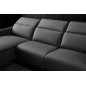 - Canapé d'angle avec un relax électrique en cuir de buffle italien de luxe 6 places BOSTON noir, angle gauche - Canapé d'angle avec un relax électrique en cuir de buffle italien de luxe 6 places BOSTON noir, angle gauche