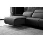 - Canapé d'angle avec un relax électrique en cuir de buffle italien de luxe 6 places BOSTON noir, angle gauche - Canapé d'angle avec un relax électrique en cuir de buffle italien de luxe 6 places BOSTON noir, angle gauche