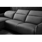- Canapé d'angle avec un relax électrique en cuir de buffle italien de luxe 6 places BOSTON noir, angle gauche - Canapé d'angle avec un relax électrique en cuir de buffle italien de luxe 6 places BOSTON noir, angle gauche
