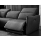 - Canapé d'angle avec un relax électrique en cuir de buffle italien de luxe 6 places BOSTON noir, angle gauche - Canapé d'angle avec un relax électrique en cuir de buffle italien de luxe 6 places BOSTON noir, angle gauche