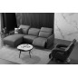 - Canapé d'angle avec un relax électrique en cuir de buffle italien de luxe 6 places BOSTON gris foncé, angle gauche - Canapé d'angle avec un relax électrique en cuir de buffle italien de luxe 6 places BOSTON gris foncé, angle gauche