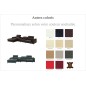 Canapé d'angle en cuir italien 5 places RELAXIA, couleur personnalisée, angle gauche
