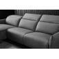 - Canapé d'angle avec un relax électrique en cuir de buffle italien de luxe 6 places BOSTON gris foncé, angle gauche - Canapé d'angle avec un relax électrique en cuir de buffle italien de luxe 6 places BOSTON gris foncé, angle gauche