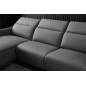 - Canapé d'angle avec un relax électrique en cuir de buffle italien de luxe 6 places BOSTON gris foncé, angle gauche - Canapé d'angle avec un relax électrique en cuir de buffle italien de luxe 6 places BOSTON gris foncé, angle gauche