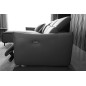 - Canapé d'angle avec un relax électrique en cuir de buffle italien de luxe 6 places BOSTON gris foncé, angle gauche - Canapé d'angle avec un relax électrique en cuir de buffle italien de luxe 6 places BOSTON gris foncé, angle gauche
