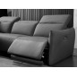 - Canapé d'angle avec un relax électrique en cuir de buffle italien de luxe 6 places BOSTON gris foncé, angle gauche - Canapé d'angle avec un relax électrique en cuir de buffle italien de luxe 6 places BOSTON gris foncé, angle gauche