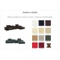 Canapé d'angle en cuir italien 5 places RELAXIA, couleur personnalisée, angle droit Canapé d'angle en cuir italien 5 places RELAXIA, couleur personnalisée, angle droit