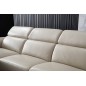 - Canapé d'angle en cuir buffle italien de luxe 6/7 places LORENZO, beige, angle gauche