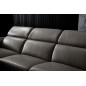 Canapé d'angle en cuir buffle italien de luxe 6/7 places LORENZO, gris foncé, angle gauche Canapé d'angle en cuir buffle italien de luxe 6/7 places LORENZO, gris foncé, angle gauche