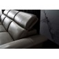Canapé d'angle en cuir buffle italien de luxe 6/7 places LORENZO, gris foncé, angle gauche Canapé d'angle en cuir buffle italien de luxe 6/7 places LORENZO, gris foncé, angle gauche