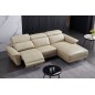 Canapé d'angle en cuir buffle italien de luxe 6/7 places LORENZO, beige, angle droit Canapé d'angle en cuir buffle italien de luxe 6/7 places LORENZO, beige, angle droit