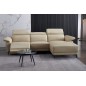 Canapé d'angle en cuir buffle italien de luxe 6/7 places LORENZO, beige, angle droit Canapé d'angle en cuir buffle italien de luxe 6/7 places LORENZO, beige, angle droit