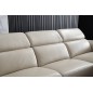 Canapé d'angle en cuir buffle italien de luxe 6/7 places LORENZO, beige, angle droit Canapé d'angle en cuir buffle italien de luxe 6/7 places LORENZO, beige, angle droit