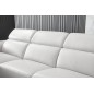 Canapé d'angle en cuir buffle italien de luxe 6/7 places LORENZO, blanc cassé, angle gauche Canapé d'angle en cuir buffle italien de luxe 6/7 places LORENZO, blanc cassé, angle gauche