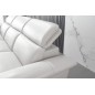 Canapé d'angle en cuir buffle italien de luxe 6/7 places LORENZO, blanc cassé, angle gauche Canapé d'angle en cuir buffle italien de luxe 6/7 places LORENZO, blanc cassé, angle gauche