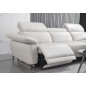 Canapé d'angle en cuir buffle italien de luxe 6/7 places LORENZO, blanc cassé, angle droit Canapé d'angle en cuir buffle italien de luxe 6/7 places LORENZO, blanc cassé, angle droit