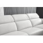 Canapé d'angle en cuir buffle italien de luxe 6/7 places LORENZO, blanc cassé, angle droit Canapé d'angle en cuir buffle italien de luxe 6/7 places LORENZO, blanc cassé, angle droit