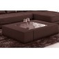 Table basse en cuir italien ZANA, chocolat Table basse en cuir italien ZANA, chocolat