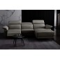 Canapé d'angle en cuir buffle italien de luxe 6/7 places LORENZO, gris foncé, angle droit Canapé d'angle en cuir buffle italien de luxe 6/7 places LORENZO, gris foncé, angle droit