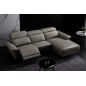 Canapé d'angle en cuir buffle italien de luxe 6/7 places LORENZO, gris foncé, angle droit Canapé d'angle en cuir buffle italien de luxe 6/7 places LORENZO, gris foncé, angle droit