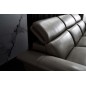 Canapé d'angle en cuir buffle italien de luxe 6/7 places LORENZO, gris foncé, angle droit Canapé d'angle en cuir buffle italien de luxe 6/7 places LORENZO, gris foncé, angle droit