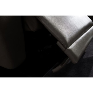 Canapé d'angle en cuir buffle italien de luxe 6/7 places LORENZO, gris foncé, angle droit