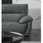 Canapé d'angle en cuir buffle italien de luxe 6/7 places MATTEO, gris foncé, angle gauche Canapé d'angle en cuir buffle italien de luxe 6/7 places MATTEO, gris foncé, angle gauche