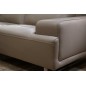 Canapé d'angle en cuir de buffle italien de luxe 5/6 places - MASSIMO, beige, angle gauche