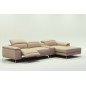 Canapé d'angle en cuir italien 5 places RELAXIA, beige, angle droit Canapé d'angle en cuir italien 5 places RELAXIA, beige, angle droit