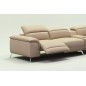 Canapé d'angle en cuir italien 5 places RELAXIA, beige, angle droit Canapé d'angle en cuir italien 5 places RELAXIA, beige, angle droit
