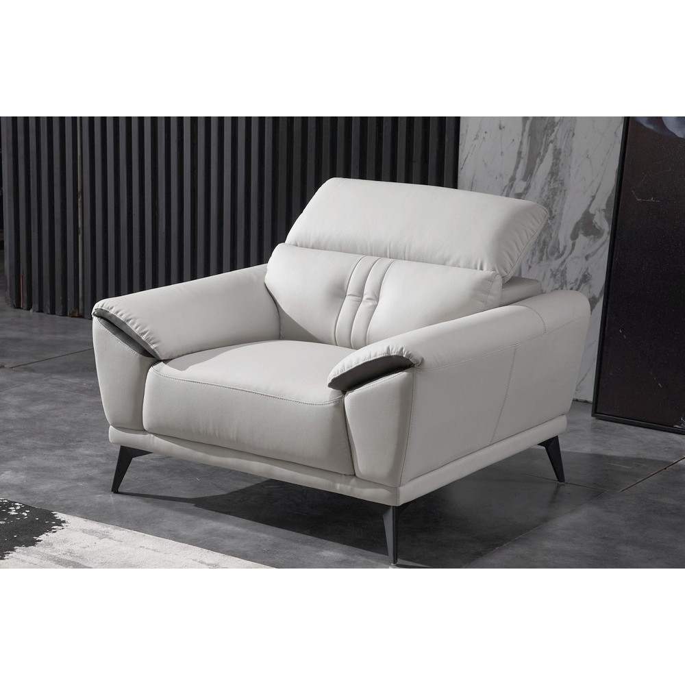 fauteuil 1 place en cuir italien buffle TURIN, blanc cassé et noir fauteuil 1 place en cuir italien buffle TURIN, blanc cassé et noir