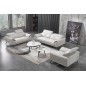 fauteuil 1 place en cuir italien buffle TURIN, blanc cassé et noir fauteuil 1 place en cuir italien buffle TURIN, blanc cassé et noir