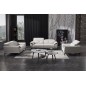 fauteuil 1 place en cuir italien buffle TURIN, blanc cassé et noir fauteuil 1 place en cuir italien buffle TURIN, blanc cassé et noir