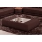 Table basse en cuir italien ZANA, chocolat Table basse en cuir italien ZANA, chocolat