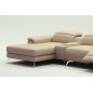 Canapé d'angle en cuir italien 5 places RELAXIA, beige, angle gauche Canapé d'angle en cuir italien 5 places RELAXIA, beige, angle gauche