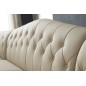 Canapé d'angle en cuir buffle italien de luxe 6/7 places PALACE, beige et chocolat, angle droit Canapé d'angle en cuir buffle italien de luxe 6/7 places PALACE, beige et chocolat, angle droit