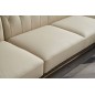Canapé d'angle en cuir buffle italien de luxe 6/7 places - PALACE, beige et chocolat, angle gauche Canapé d'angle en cuir buffle italien de luxe 6/7 places - PALACE, beige et chocolat, angle gauche