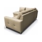 Canapé d'angle convertible en cuir italien de luxe 5 places VENETO, avec coffre, beige, angle gauche (vu de face) Canapé d'angle convertible en cuir italien de luxe 5 places VENETO, avec coffre, beige, angle gauche (vu de face)