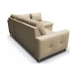 Canapé d'angle convertible en cuir italien de luxe 5 places VENETO, avec coffre, beige, angle droit (vu de face) Canapé d'angle convertible en cuir italien de luxe 5 places VENETO, avec coffre, beige, angle droit (vu de face)