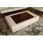 Table basse en cuir italien ZANA, écru Table basse en cuir italien ZANA, écru