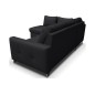 Canapé d'angle convertible en cuir italien de luxe 5 places - VENETO, avec coffre, noir, angle gauche (vu de face) Canapé d'angle convertible en cuir italien de luxe 5 places - VENETO, avec coffre, noir, angle gauche (vu de face)