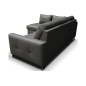 Canapé d'angle convertible en cuir italien de luxe 5 places - VENETO, avec coffre, gris foncé, angle gauche (vu de face) Canapé d'angle convertible en cuir italien de luxe 5 places - VENETO, avec coffre, gris foncé, angle gauche (vu de face)